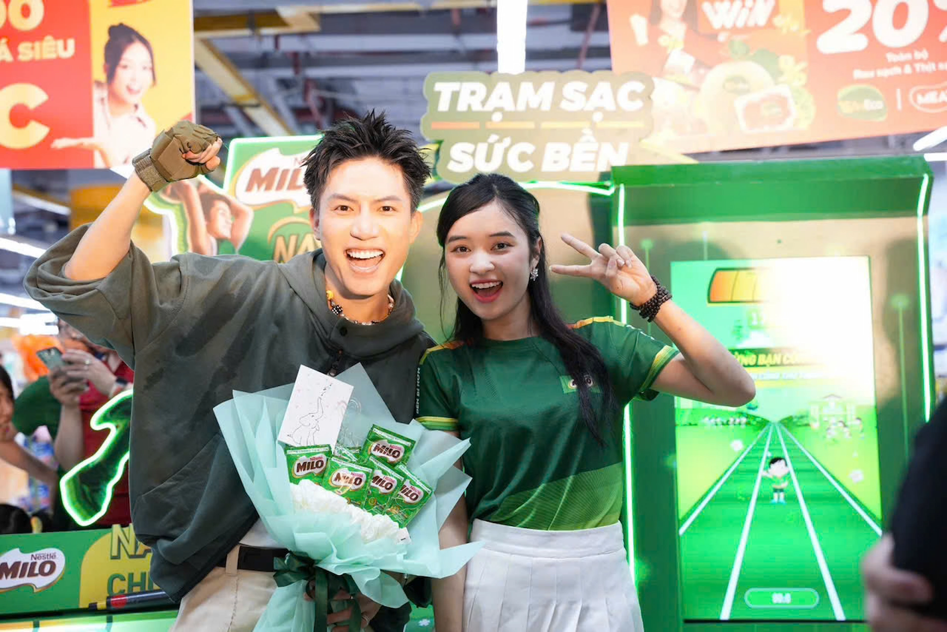 Milo brand moment with singer