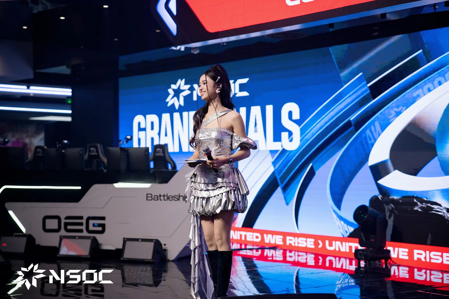 NSOC Grand Finals 2025 host on main stage