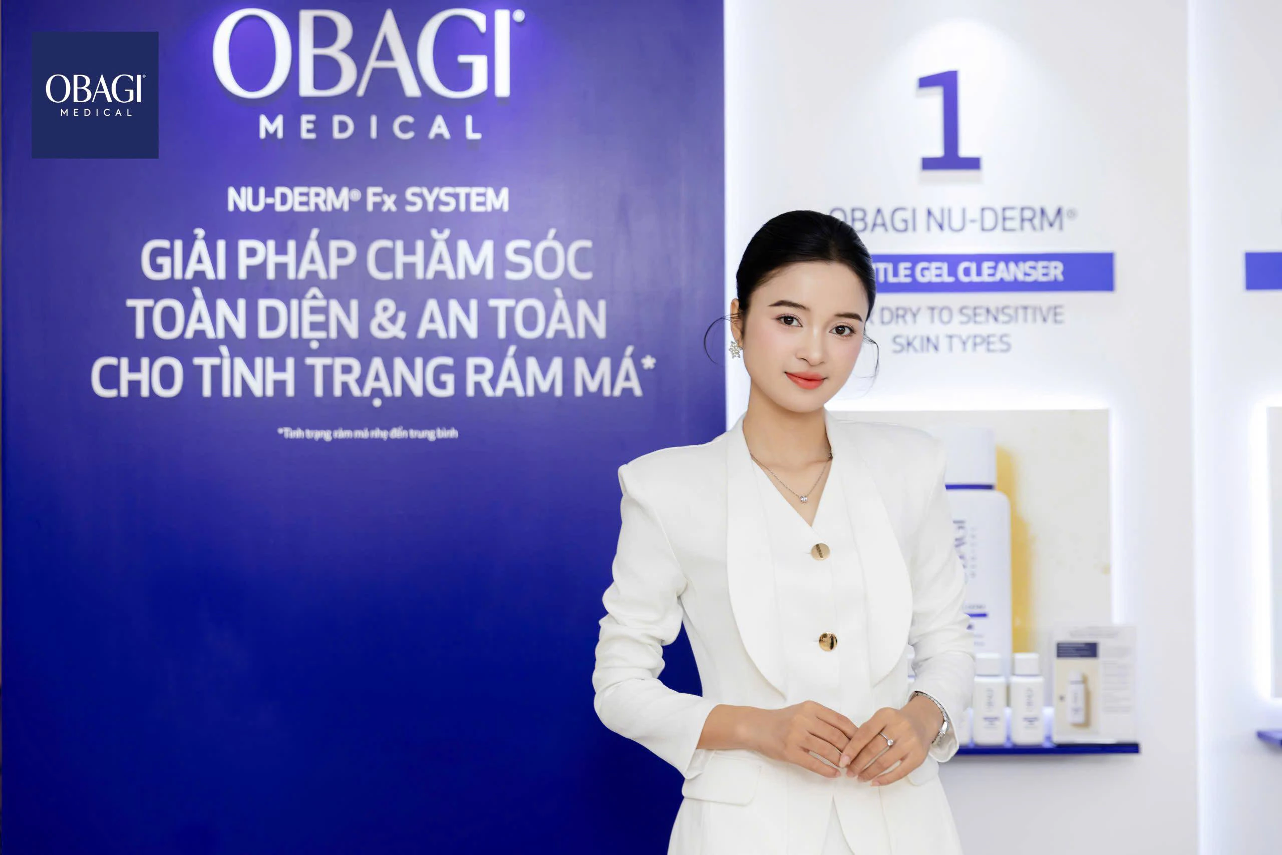 Nga Lyna with Obagi Medical conference branding
